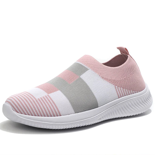 Load image into Gallery viewer, Women Shoes Vulcanized Zapatillas Mujer Knitted Sneakers Women New Flat Shoes Mix Color Vulcanize Shoes Casual Chaussure Femme
