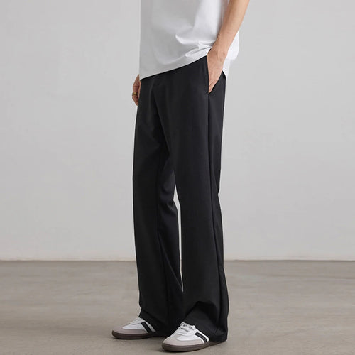 Load image into Gallery viewer, Men's Suit Pants New American Style Micro Flared Stylish Straight Wide Leg Solid Color Trendy Male Causla Trousers 9W1903
