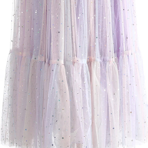 Load image into Gallery viewer, High Elastic Waist Red Gradual Color Sequins Ball Gown Half-body Skirt Women Fashion Tide New Spring Autumn 2025 1DJ1273
