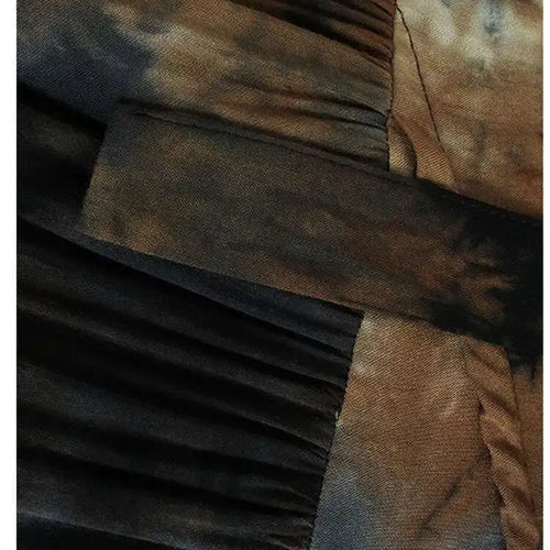 Load image into Gallery viewer, Women Tie Dye Pleated Big Size Casual Strap Dress New Square Collar Sleeveless Fashion Tide Spring Autumn 2025  1DH6611
