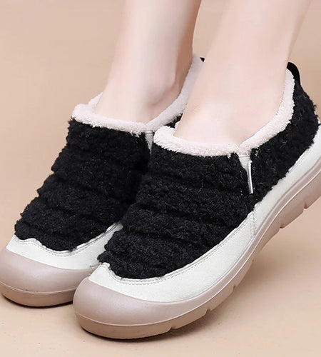 Women's Boots Mix Color Winter Shoes For Woman Fur Boots Winter Footweat Women 2025 Keep Warm Ankle Boots Snow Black Botas Mujer