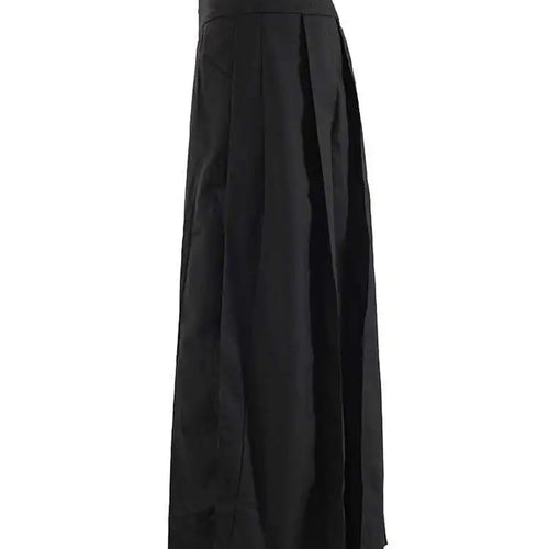Load image into Gallery viewer, High Waist Black Pleated Botton Shaped Elegant Midi Half-body Skirt Women Fashion Tide New Spring Autumn 2025 CPG1936

