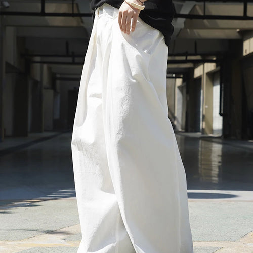 Load image into Gallery viewer, High Waist Khaki Pleated Pocket Brief Long Wide Leg Pants New Trousers Women Fashion Tide Spring Autumn 2025  1DJ1347
