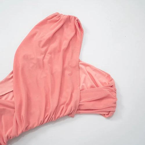 Load image into Gallery viewer, Sexy Sleeveless Hollow Out Pleated Patchwork Maxi Dress For Women High Waist Off-shoulder Slim Club Party Long Dress
