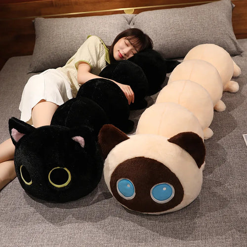 Load image into Gallery viewer, 50/80/130CM Creative Cat Caterpillar Plush Toys Stuffed Soft Animal Long Pillow Funny Bed Cushion for Children Kids Gift
