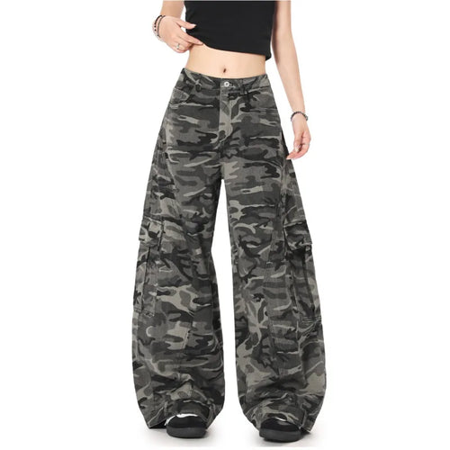 Load image into Gallery viewer, Men's Cargo Pants New American Straight Wide Leg Chic Curved Knife Stylish High Street Male Casual Summer Bottoms 9W1923
