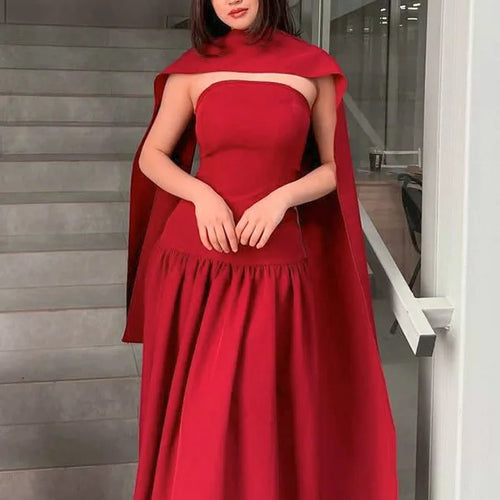 Load image into Gallery viewer, Sexy Strapless Sleeveless Backless Ribbon Long Dress For Women&#39;s 2025 Spring/summer New Elegant Slim Party Evening Dress

