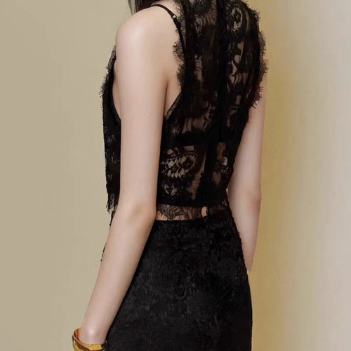 Load image into Gallery viewer, Solid Hollow Out Slimming Vests For Women O Neck Sleeveless Sexy Minimalist Vest Female Fashion Style Clothes New
