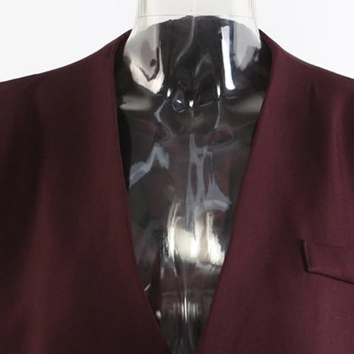 Load image into Gallery viewer, Women Wine Red With Scarf Big Size Elegant Blazer New V-neck Long Sleeve Jacket Fashion Tide Spring Autumn 2025 1DH9828
