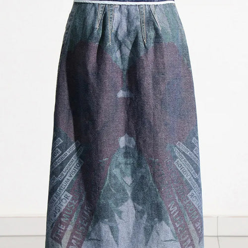 Load image into Gallery viewer, Chic Designer Denim Skirts For Women High Waist Patchwork Button Irregular Skirt Female Fashion Clothing
