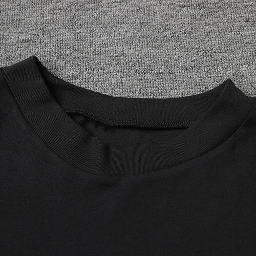 Load image into Gallery viewer, Women Black Ruffles Irregular Big Size Mini Dress New Round Neck Short Sleeve Fashion Tide Spring Summer 2025 1DH9574
