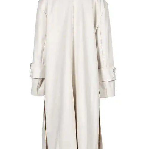 Load image into Gallery viewer, Women Beige Double Layers Big Size Long Casual Trench New Lapel Long Sleeve Windbreaker Fashion Spring Autumn 2025 1DH1465
