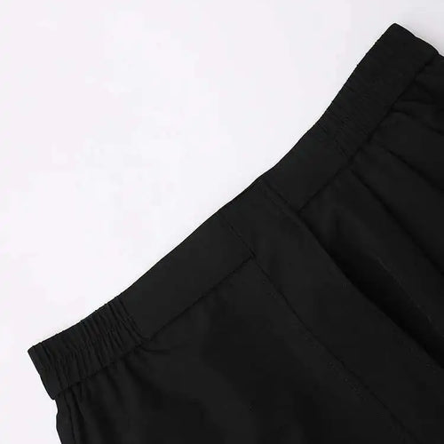 Load image into Gallery viewer, High Elastic Waist Black Irregular Pocket Midi A-line Half-body Skirt Women Fashion Tide New Spring Autumn 2025 1DH5348
