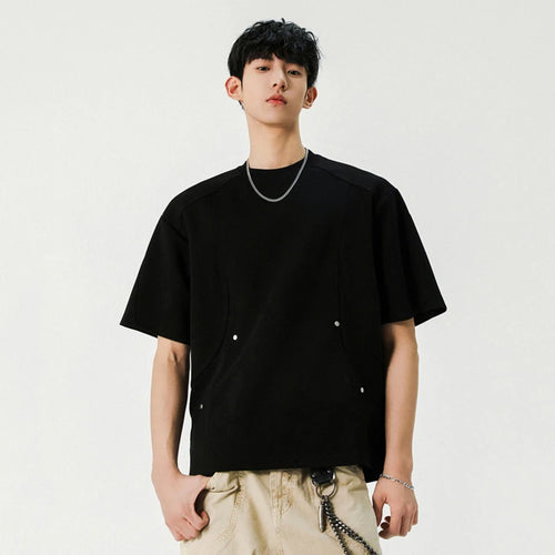 Load image into Gallery viewer, Simple Male T-shirts New Summer O-neck Solid Color Short Sleeved Men's T-shirts Pullover Korean Stylish Tops 2025 9W1247

