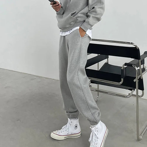 Load image into Gallery viewer, Men&#39;s Pants Set New Korean Casual Sets Half Zipper High Collar Loose Pullover Sweatshirt Elastic Waist Male Bottoms 9W1850
