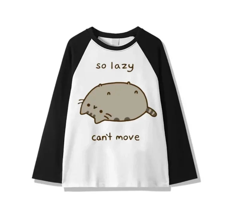 Japanese Fairy Loose Long Sleeve T-shirt 2025 Casual Y2k Aesthetic Kawaii Cartoon Tops Women Autumn Sweet Harajuku Grunge Tees