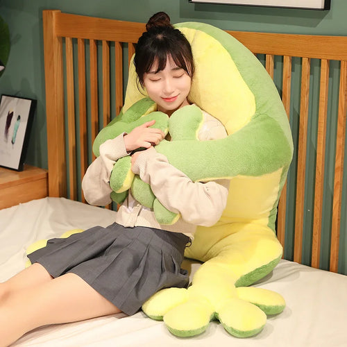 Load image into Gallery viewer, 60/80/100CM Lovely Giant Frog Plush Toys Funny Frog Mat Stuffed Soft Animal Pillow Cushion Creative Home Decoration Gift
