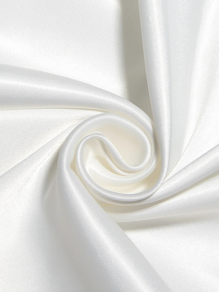 Elegant Women's Dresses for Party 2022 White Satin Dress Vintage Lace Dress Sexy Wedding Guest Cocktail Night Dress High Quality