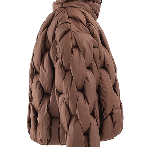 Load image into Gallery viewer, Brown Thick Big Size Keep Warm Cotton-padded Coat Long Sleeve Women Parkas Fashion Tide New Autumn Winter 2025 CP3464
