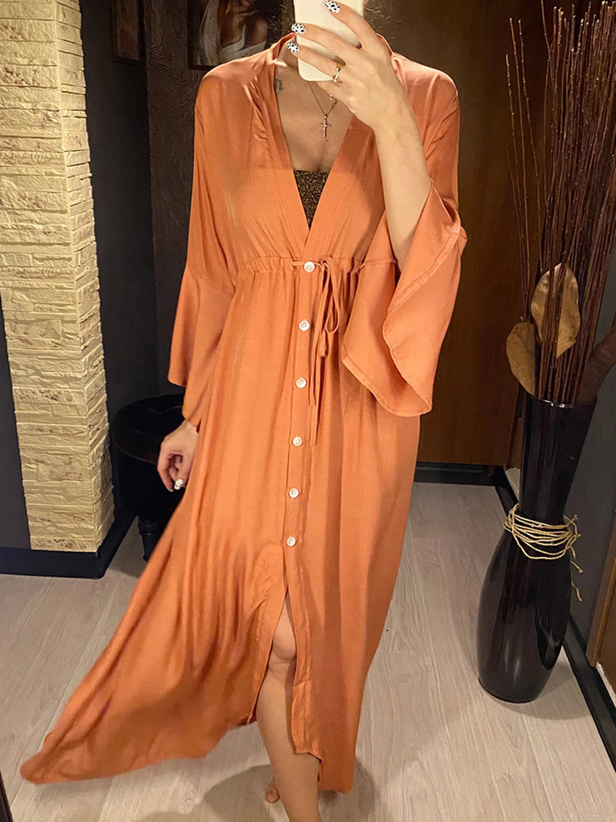 Sexy Beach Long Maxi Dress Women Beach Cover Up Tunic Pareo White V Neck Dress Robe Swimwear Cover Up Bikini Beachwear V2623