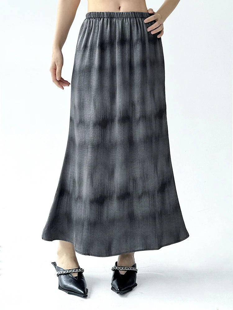 Gray Hollow Out Blazer Half-body Skirt Two Pieces Suit New V-Neck Short Sleeve Women Fashion Spring Autumn 2025 1DJ0789