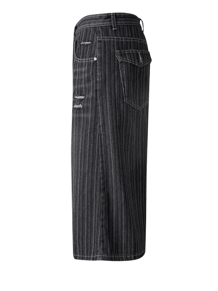 High Waist Black Denim Casual Wide Leg Calf-Length Jeans New Women Trousers Fashion Tide Spring Autumn 2025 CPG3269