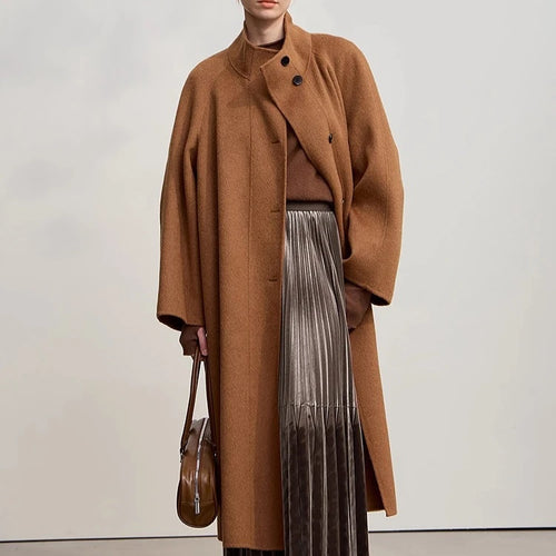 Load image into Gallery viewer, Women's Skirt 2025 Winter New Elegant A-Line Elastic Versatile Midi Skirts for Women Solid Color Loose Clothing 12544072
