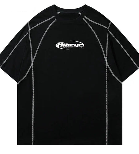 Men Vintage 90s T-Shirts Y2K Hip Hop Racing Sports Short Sleeve Tshirt Streetwear Harajuku Casual Baggy Cotton Loose Tops Tee