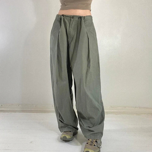 Load image into Gallery viewer, Harajuku Hip Hop Draped Oversized Female Pants Retro Y2K Folds Low Waisted Wide Leg Trousers Techwear Sweatpants Chic
