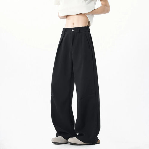 Load image into Gallery viewer, Summer Male Suit Pants Solid Color Simple Trendy Straight Wide Leg Tide Curved Knife Men's Causal Trousers 9W1880
