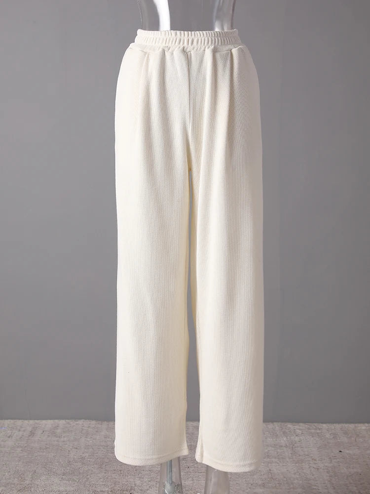 Beige Irregular Tank Top Brief Wide Leg Pants Two Piece Suit New Sleeveless Women Fashion Tide Spring Summer 2025 CPG3157