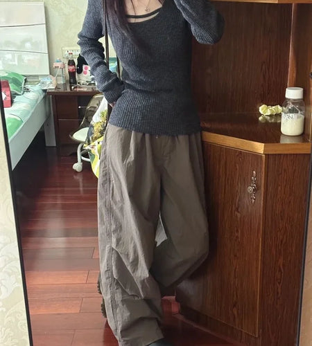 Sexy Hollow Solid Sweater Women Y2k Aesthetic Slim Fit Knitted Harajuku Jumper All Match Korean Sexy Pullover Female Knitwear