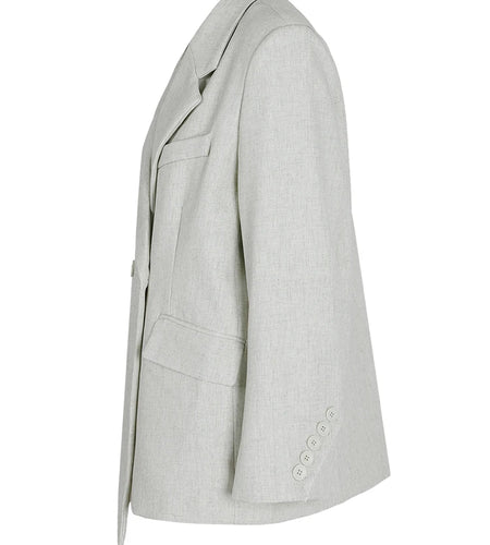 Women Apricot Irregular Hem Big Size Elegant Blazer New Lapel Long Sleeve Jacket Fashion Tide Spring Autumn 2025 CPG1174