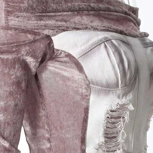 Load image into Gallery viewer, Velvet Denim T-shirt Half-body Skirt Two Pieces Suit New Slash Neck Long Sleeve Women Fashion Spring Autumn 2025 7AB6039
