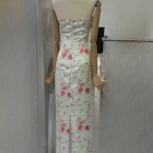 Load image into Gallery viewer, Hit Color Printing Spliced Bowknot Dresses for Women Strapless Sleeveless Sexy Dress Female Fashion Clothing New
