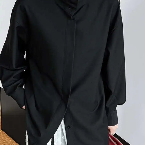 Load image into Gallery viewer, Women Green Brief Elegant Big Size Blouse New Stand Collar Long Sleeve Shirt Fashion Tide Spring Autumn 2025 1DH6652
