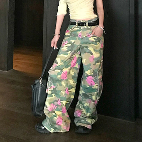 Load image into Gallery viewer, Camouflage Men's Cargo Pants Folar Printing Loose New American Style Straight Male Fashion Causal Trousers Summer 9W1958
