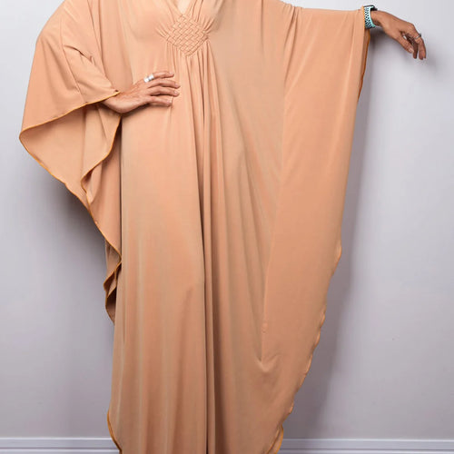 Load image into Gallery viewer, Greek Goddess Long Dress Batwing Sleeve Tunic Beach Cover Up Cover-ups Beach Dress Beach Wear Beachwear Kaftan Maxi Dress V4427
