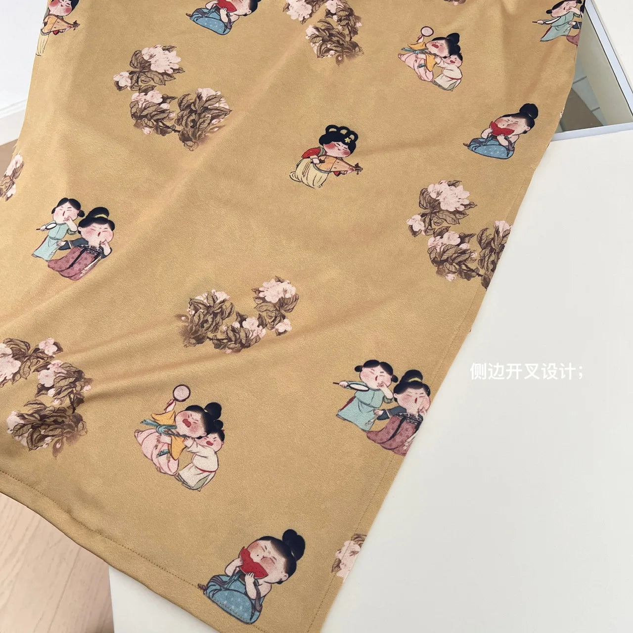 Summer Chinese Style Vintage Fashion Yellow Print Party Long Dress Women Elegant Short Sleeve Dress 2025 New Street Popular Robe