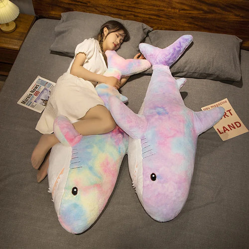 Load image into Gallery viewer, 60-140cm Cute Colorful Shark Plush Toys Giant Size Animal Shark Pillow Stuffed Soft Cushion Sleeping Dolls for Baby Girls Gifts
