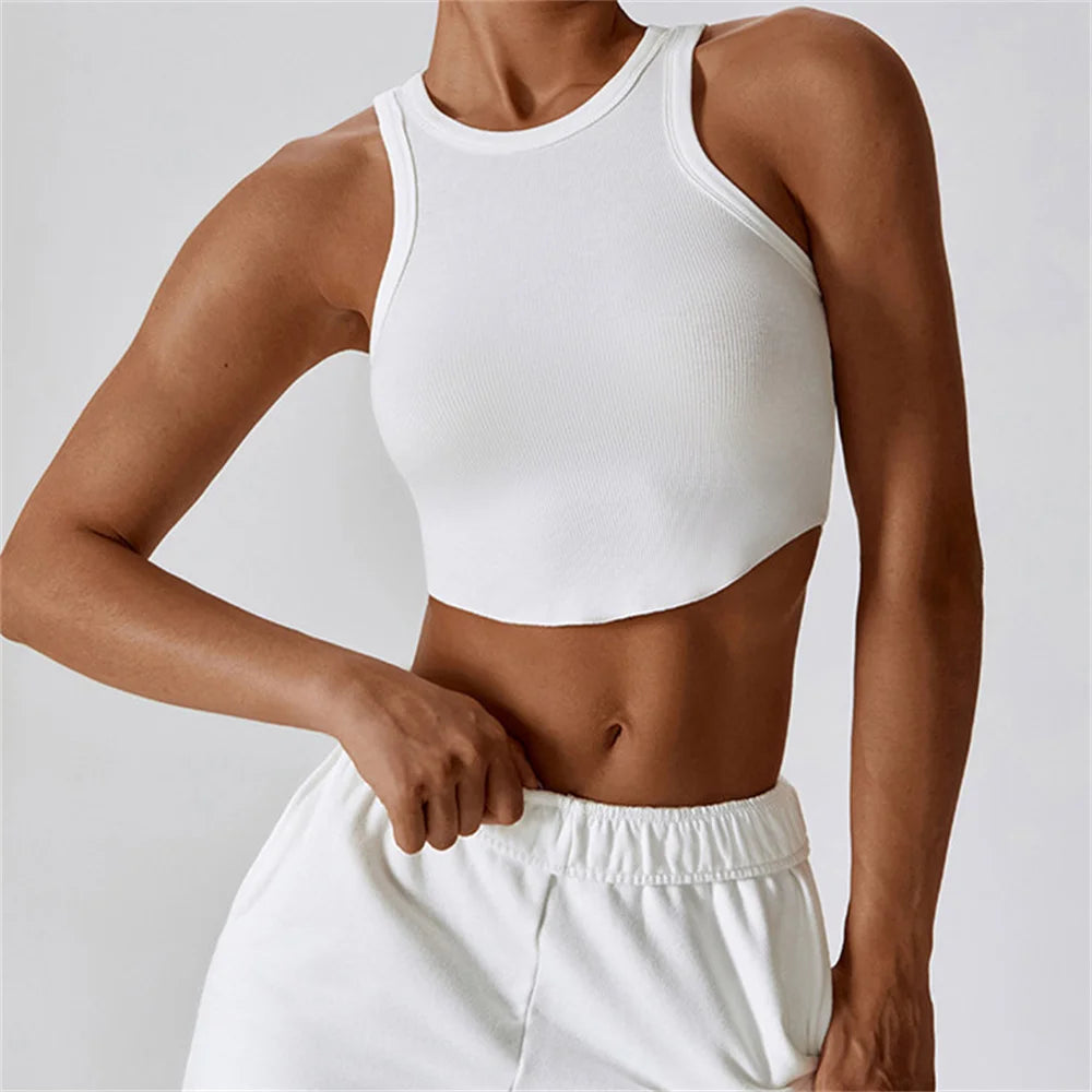 Pad Sports Bra Yoga Vest Breathable Sports Tank Top T-shirt Sleeveless Fitness For Women Gym Workout Sexy Breathable Shirt