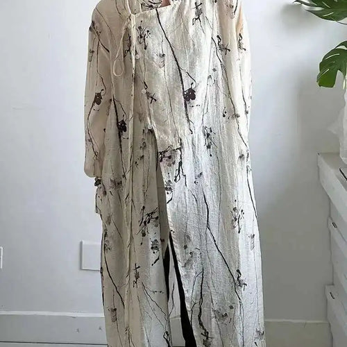 Load image into Gallery viewer, Women Apricot Textured Big Size Vintage Blouse New Stand Collar Long Sleeve Shirt Fashion Tide Spring Autumn 2025 1DH6987
