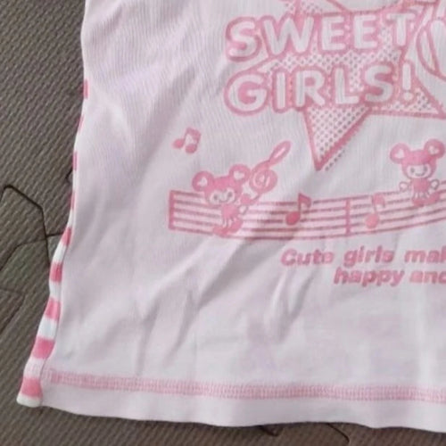 Load image into Gallery viewer, Japanese Kawaii Cartoon Print Tshirts 2025 Summer Women Y2k Aesthetic Grunge Patchwork Tees Harajuku Casual Loose Fairy T-shirt
