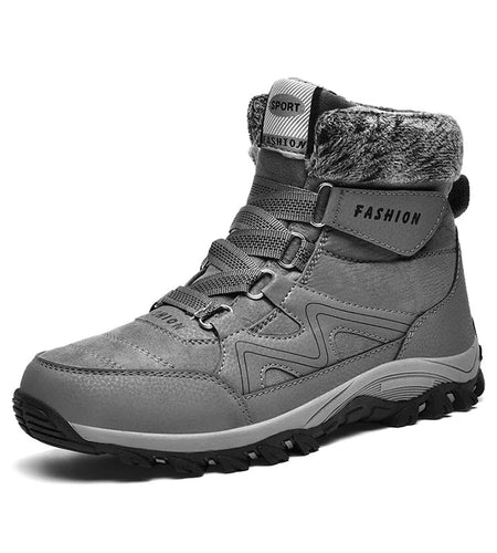 Fashion Winter Fur Mens Boots Casual Mens Shoes Warm Plush British Style Lace Up Waterproof Comfortable Boots