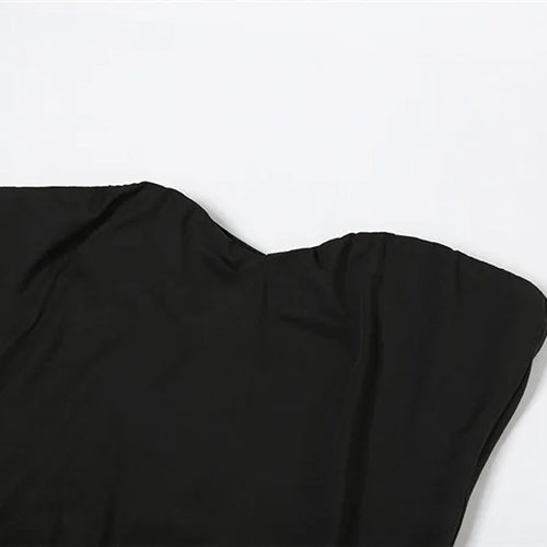 Load image into Gallery viewer, Patchwork Off-shoulder Sexy Maxi Dress For Women Contrasting Color Strapless Sleeveless Backless Lace-up Sexy Dress
