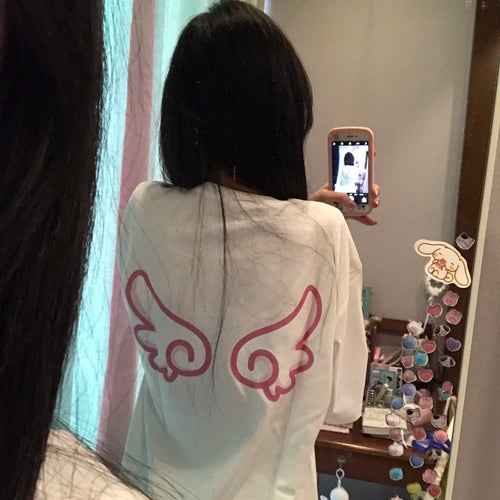 Load image into Gallery viewer, Cotton Woman Tshirts 2024 Ropa Mujer Streetwear Hip-hop Casual White Tees Oversized Tops Print Fashion Summer Y2k T Shirt 27v610
