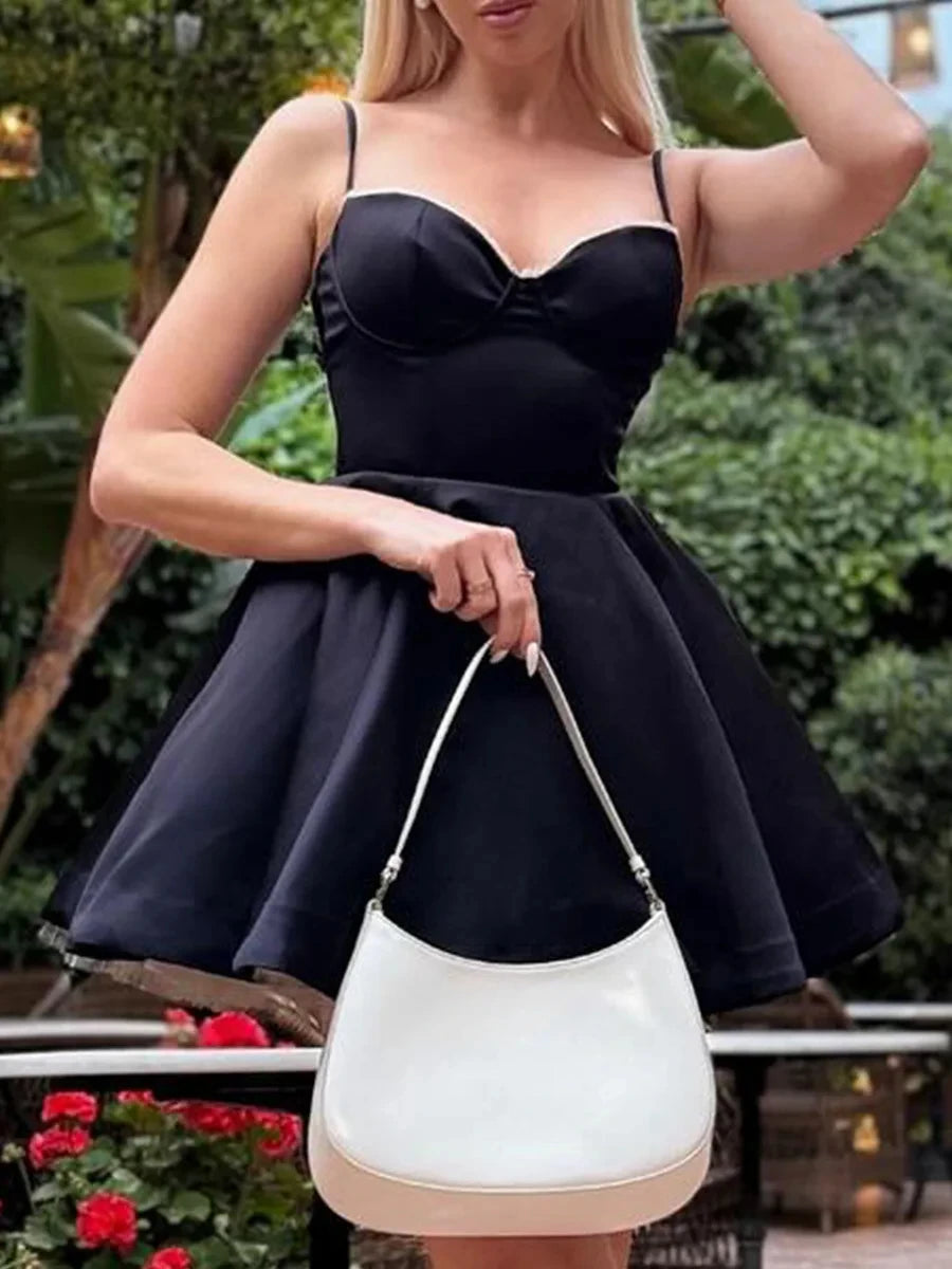 Summer Elegant A Line Dress Lovely Floral Print Tulle Skirt Dress Casual Holiday Party Dresses Women 2024 New Arrival