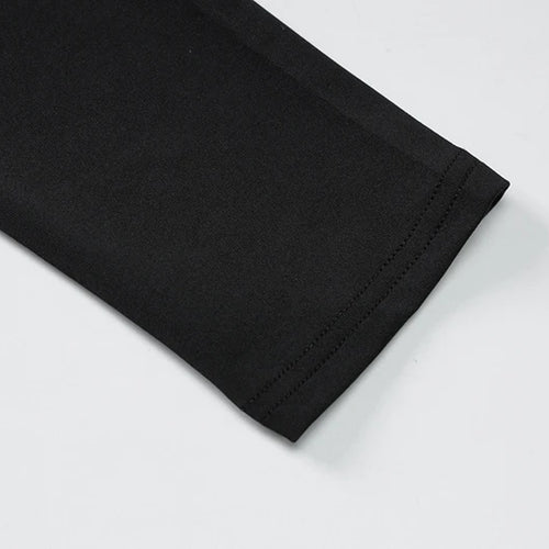 Load image into Gallery viewer, Patchwork Long Sleeve Sexy Mini Dress For Women Color Contrast High Waist A-line Club Party Sexy Puffy Dress Elegant
