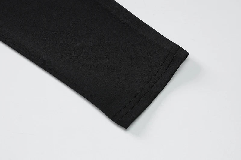 Patchwork Long Sleeve Sexy Mini Dress For Women Color Contrast High Waist A-line Club Party Sexy Puffy Dress Elegant