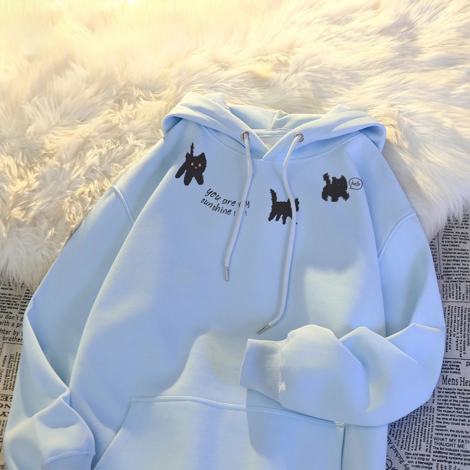 Thicked Hoodie Women's Clothing Anime Print Hooded Sweatshirts Oversized Tops 2024 Ropa Mujer Fashion Casual Warm Hoodies 49C884